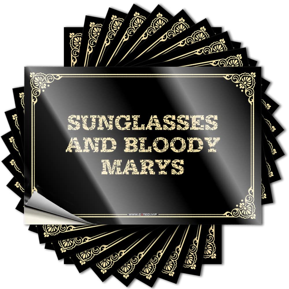Decal Metal, Adult Cover Sunglasses and Bloody Marys | Man CABE Decor(8X12CM)