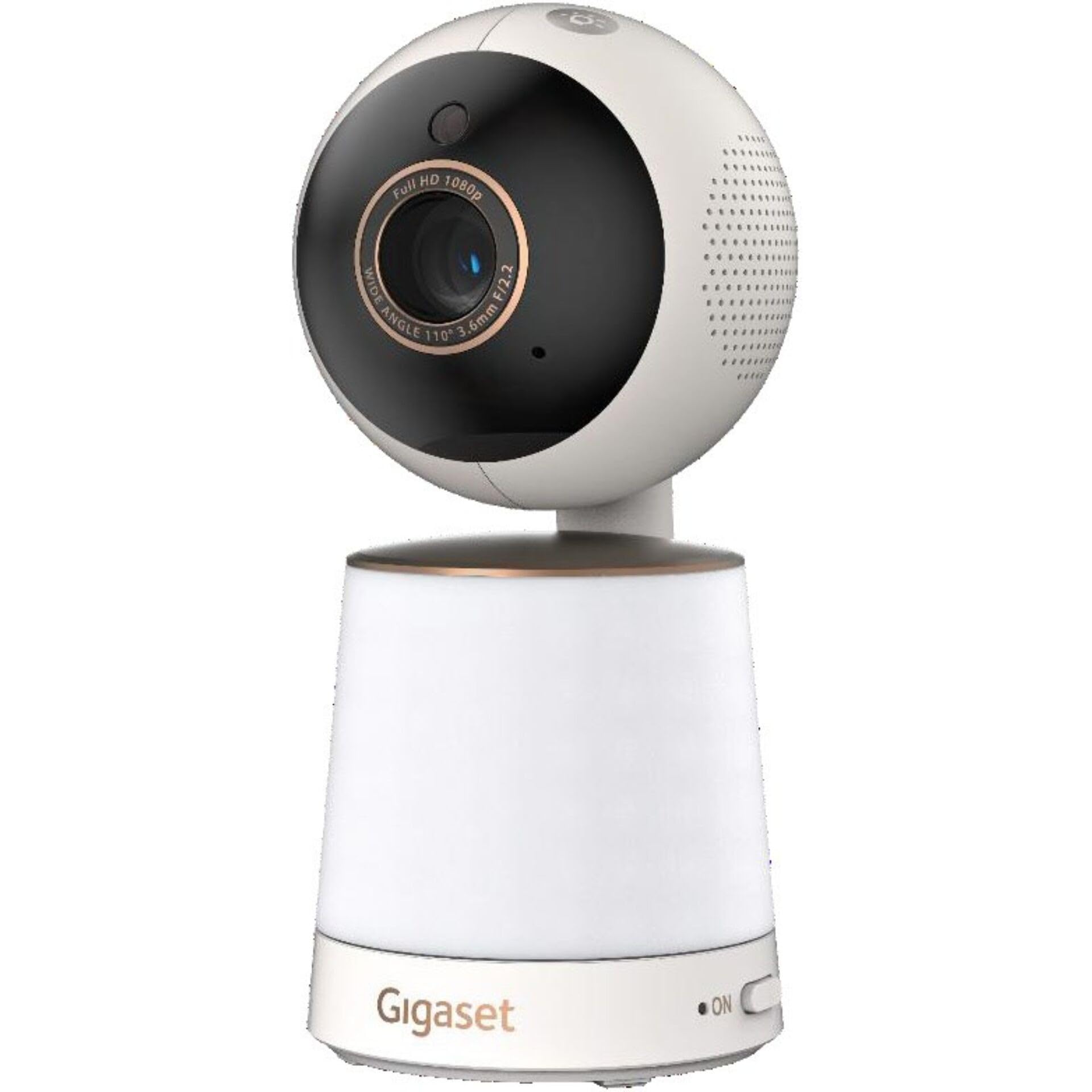 Gigaset Baby 500 Video - niania elektroniczna z transmisją wideo HD – bezpieczna technologia FHSS – ekran LCD IPS 5" – długi czas pracy baterii – kolorowy tryb widzenia w nocy – kremowy biały/brązowy