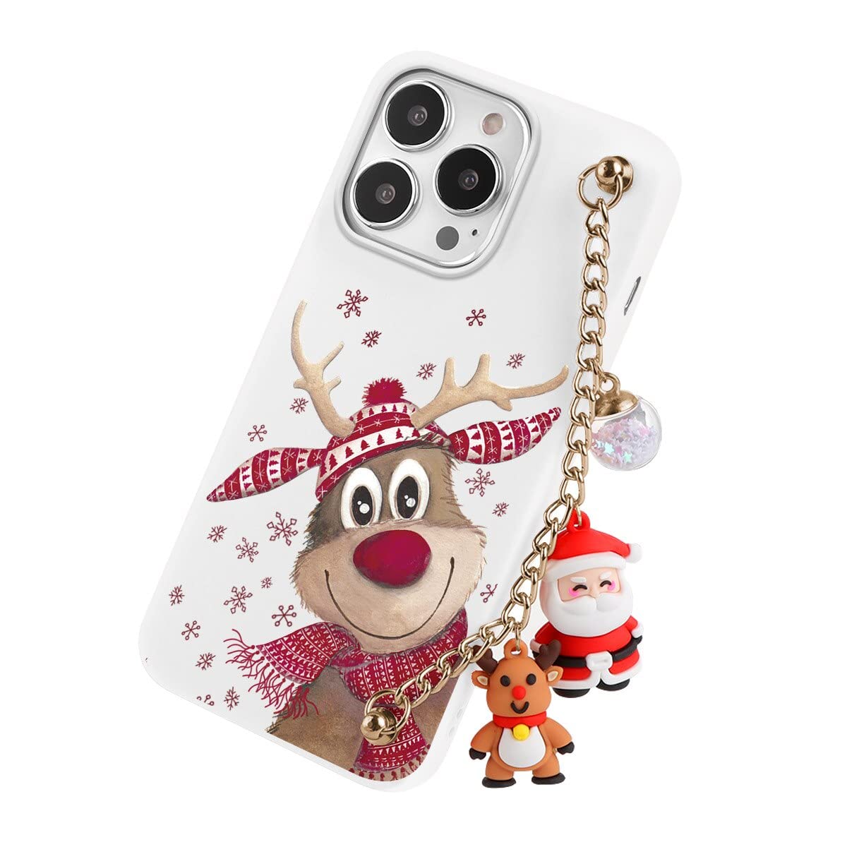 Yoedge 2 Custodie Per Xiaomi Redmi Note 10 Pro / Pro Max 4G (6,67") - Cover In Silicone Morbido Con Motivi Natalizi (Alce E Babbo Natale) - Antiurto - 3