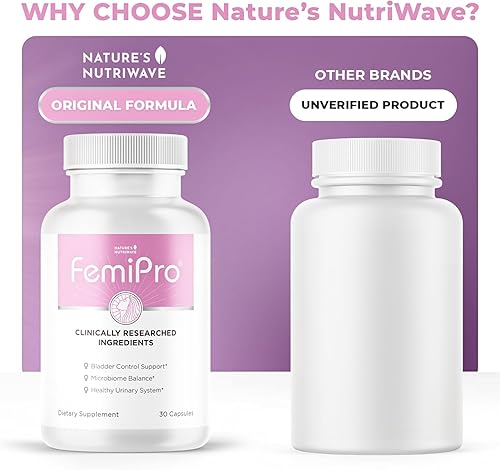 Miniatura 6 de Femipro - Suplementos para el control de la vejiga para mujeres y hombres, mezcla de hierbas naturales y probióticos, apoya la salud del tracto