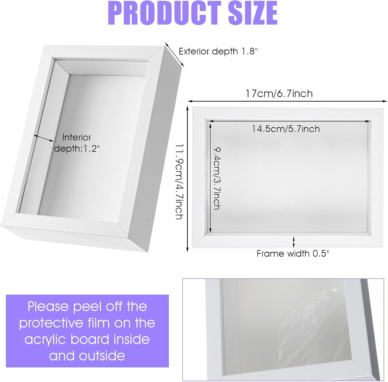 12 Pack 4 x 6 Inches Shadow Box Frame, 3D Shadow Boxes Display Cases 1.2in Depth Picture Frame Case Small Wood Frames Memory Display Cases for Dried Flowers DIY Craft Memorabilia Medals Photos