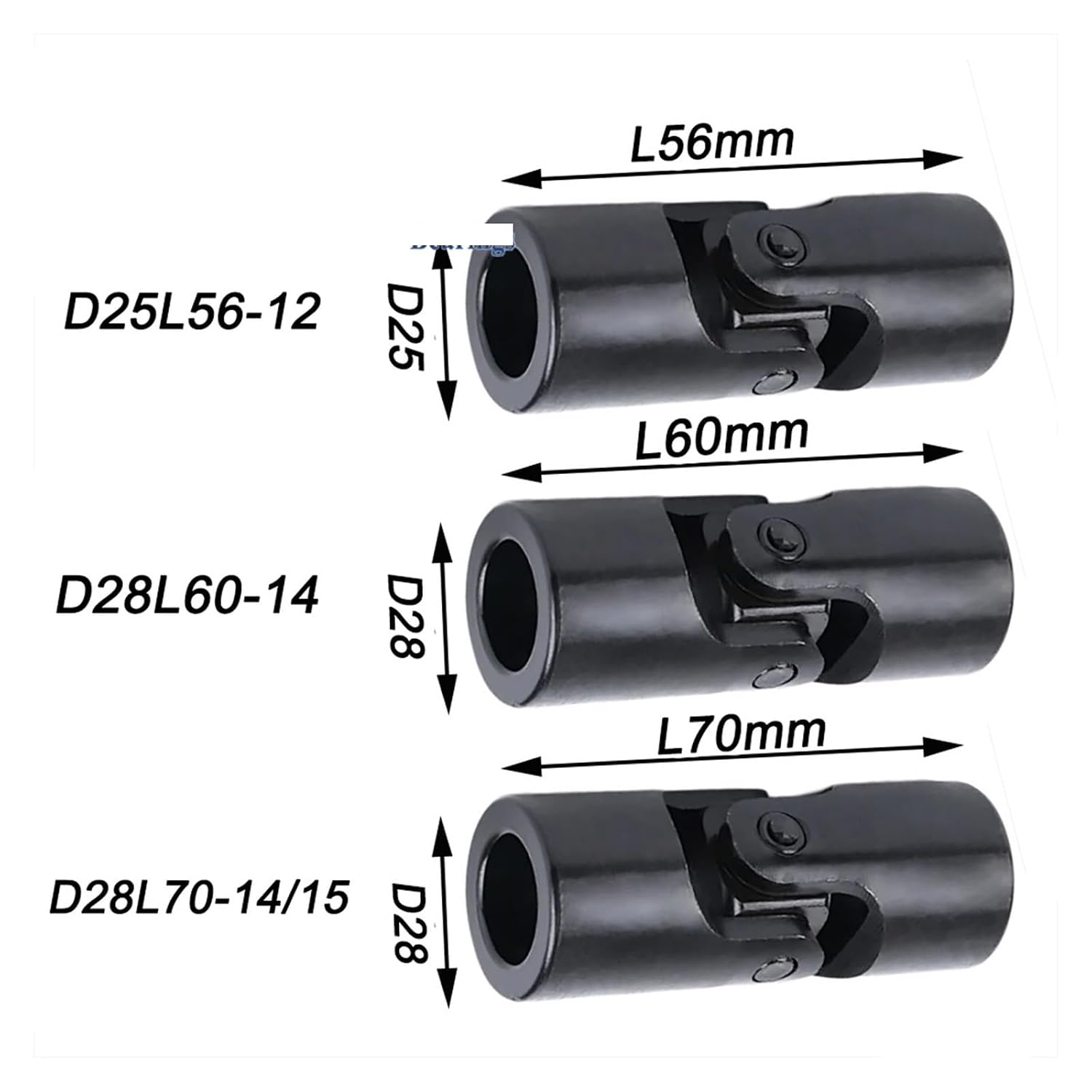 Precision Cross Universal Joint Coupling 6-22mm | WSD Single Joint Transmission Shaft Coupler for Automotive Applications(D28L70-15)