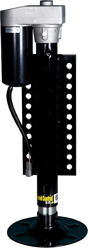 Lippert Ground Control Right Rear Hall Effect Leveling Jack 344792 | 5,000 lb Load Capacity, 12-1/2" Lift, Extends to 36-3/4", Includes Motor, Footpad and Mounting Brackets, Pin Sold Separately