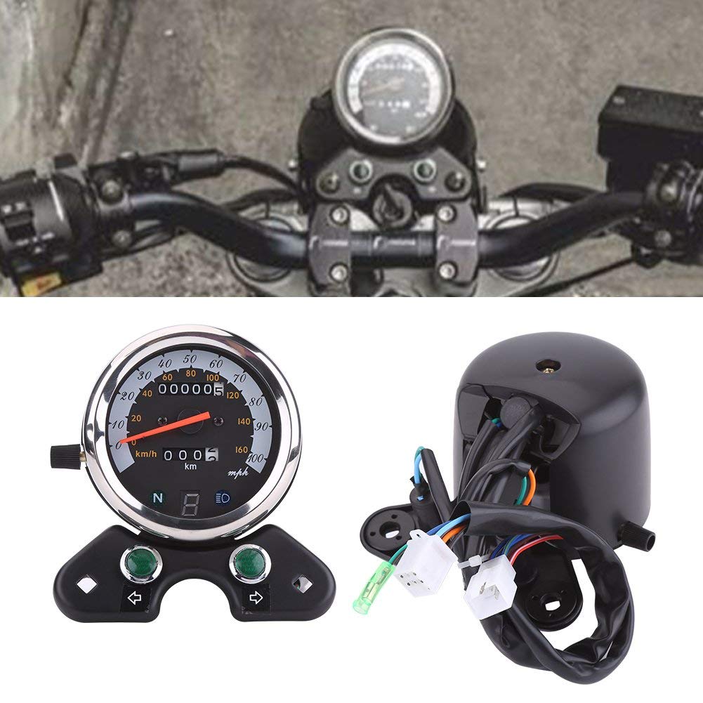 Amazon.co.jp: バイクメーター スピードメーター 機械式 バックライト
