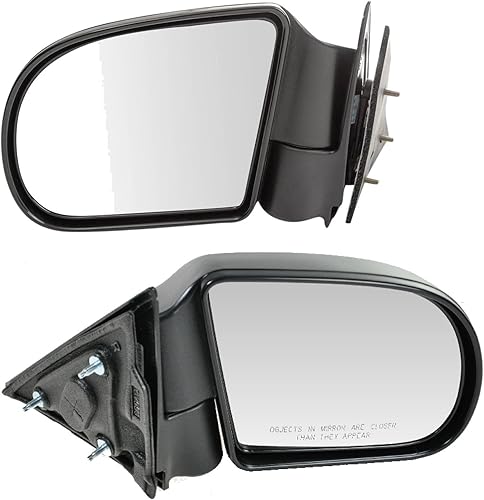 Espejos retrovisores laterales manuales texturizados negros LH y RH Set para Blazer S10 Jimmy