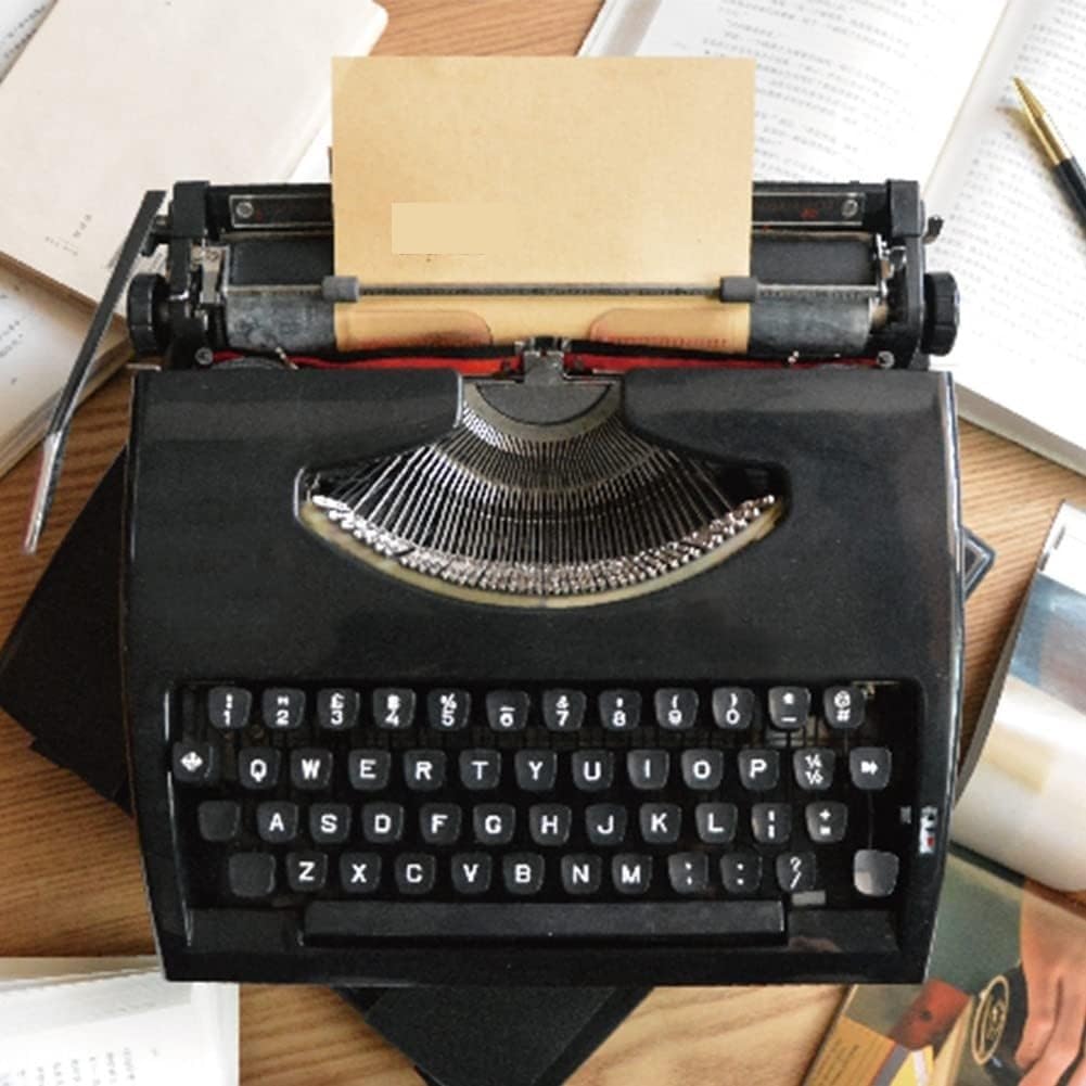 Traditionelle tragbare manuelle Schreibmaschine, Vintage, Klassische Retro-alte Schreibmaschine für Schriftsteller, nostalgische, langlebige Schreibmaschine, Klassische Textverarbeitung