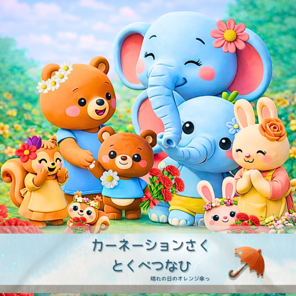 【AI絵本】【AI Storybook】カーネーションさく とくべつなひ（1歳2歳3歳4歳5歳6歳向け）子供向け　寝かしつけ絵本　やさしさ: 読み聞かせ絵本