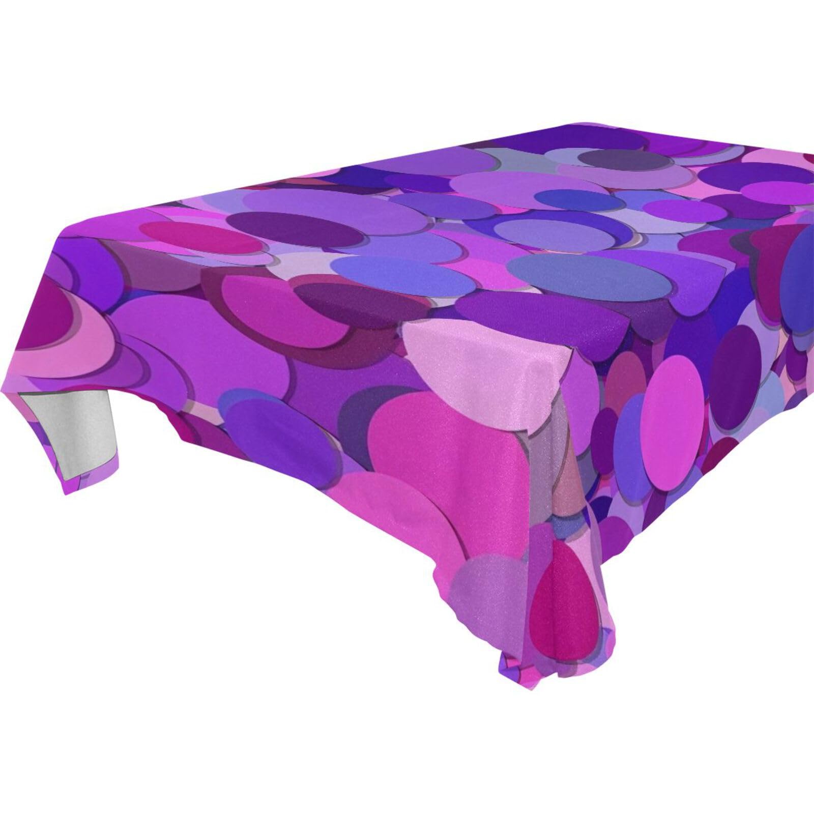 Nappe à paillettes violettes robuste rectangulaire 137x182 pour décoration de table