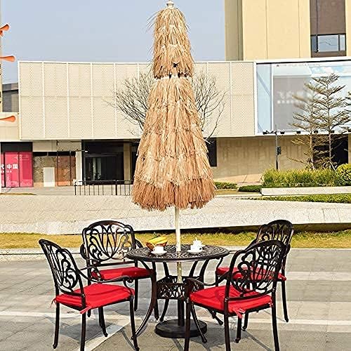 Patio Umbrella Outdoor European Style Garden ch Umbrella Courtyard Double Top Straw Skirt Umbrella Outdoor Umbrella 8.2 Feet Round Awning Waterproof Sunscreen High Temperature Resistance Good