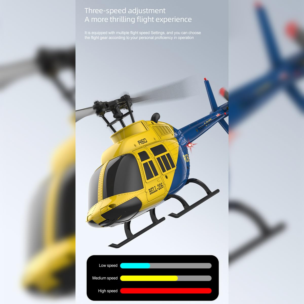 Amazon.co.jp: A60 1/42スケール BELL206 90-Class ミニヘリコプター