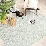 FRAAI | Home & Living In- & Outdoor Teppich - Summer Oriental Mint - 120x170cm - Wetterfest Outdoorteppich - Flachgewebe - Balkon, Garten, Terrasse - Carpet