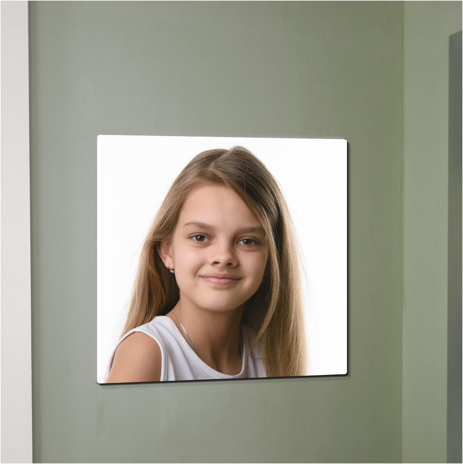 nosplit Kids Safe Unbreakable Mirror Extra Thick1/8 8''x8'',Acrylic shatterproof Mirrors, Non-Glass Body Mirror Home Gym Mirrors Full Length Wall, Bedroom Wall-Mounted Door Mirror, Silver