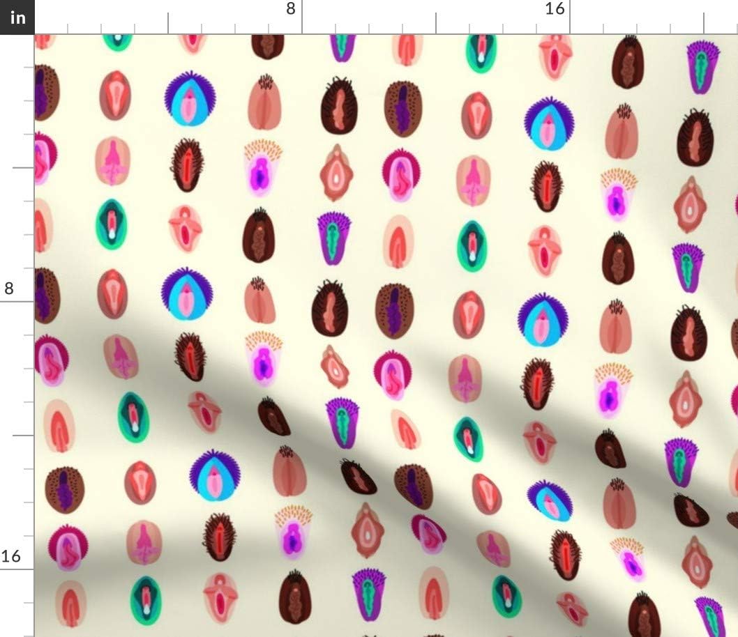 Spoonflower Fabric - Purple Pink Large Women Girl Power Uterus Womb Female Anatomy Printed on Petal Signature Cotton Fabric Fat Quarter - Sewing Quilting Apparel Crafts Decor