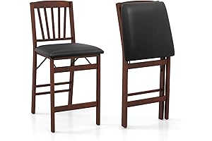 COSTWAY Folding Counter Height Chairs for Kitchen & Dining