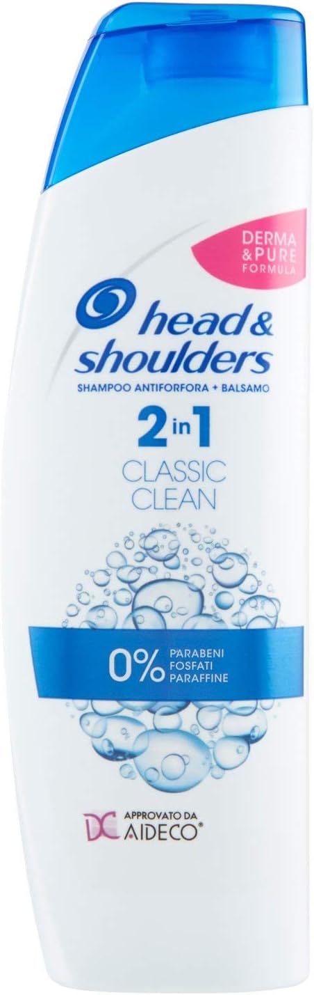 Head & Shoulders Shampoo Antiforfora 2 in 1 Classic Clean, 225 ml