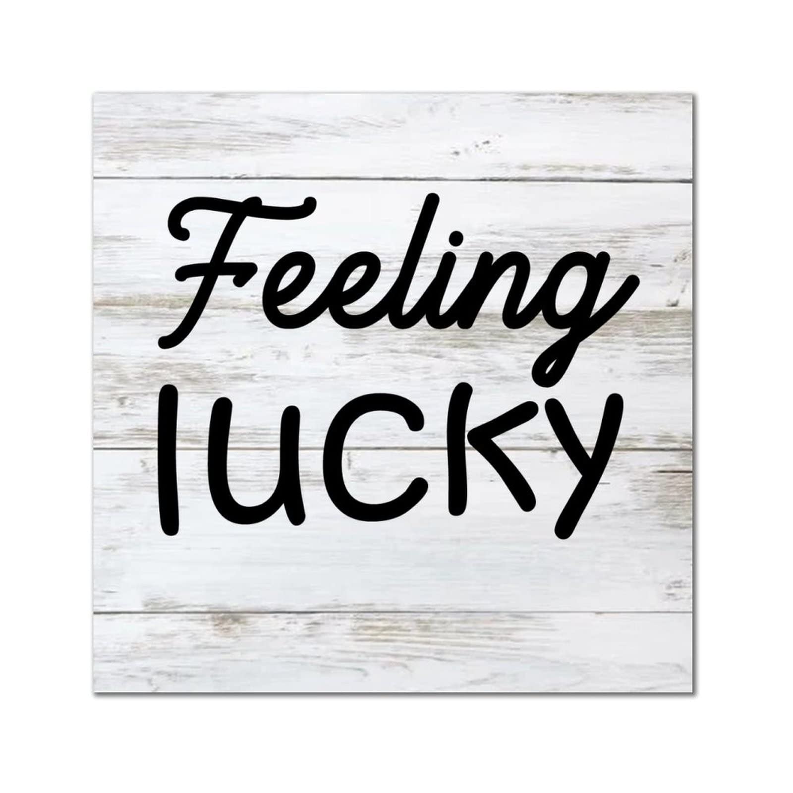 Sublimer un mur vide panneau en bois Feeling Lucky décoration buanderie