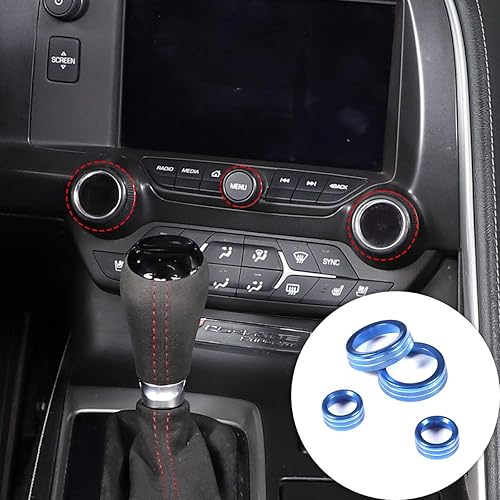 Miniatura 10 de TINKI Anillo decorativo de ajuste de brillo para instrumento de automóvil, para Chevy C7 Corvette 2014-2019, accesorios interiores (anillo de