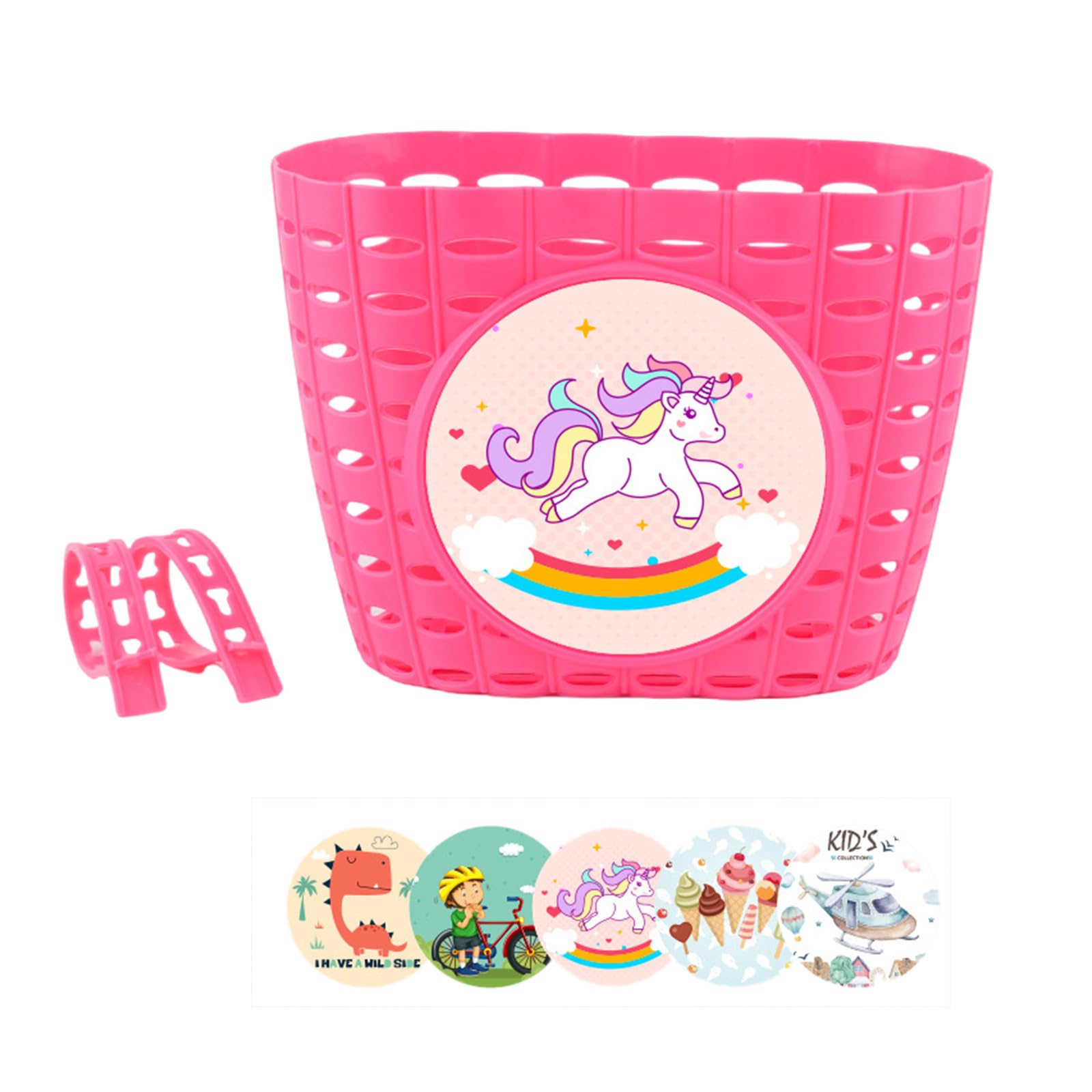 Kids Bike Basket for Boy Girl Front Bicylcles Handlebars Waterproof with Fastens Strap Teen Small Bike Front Handlebars