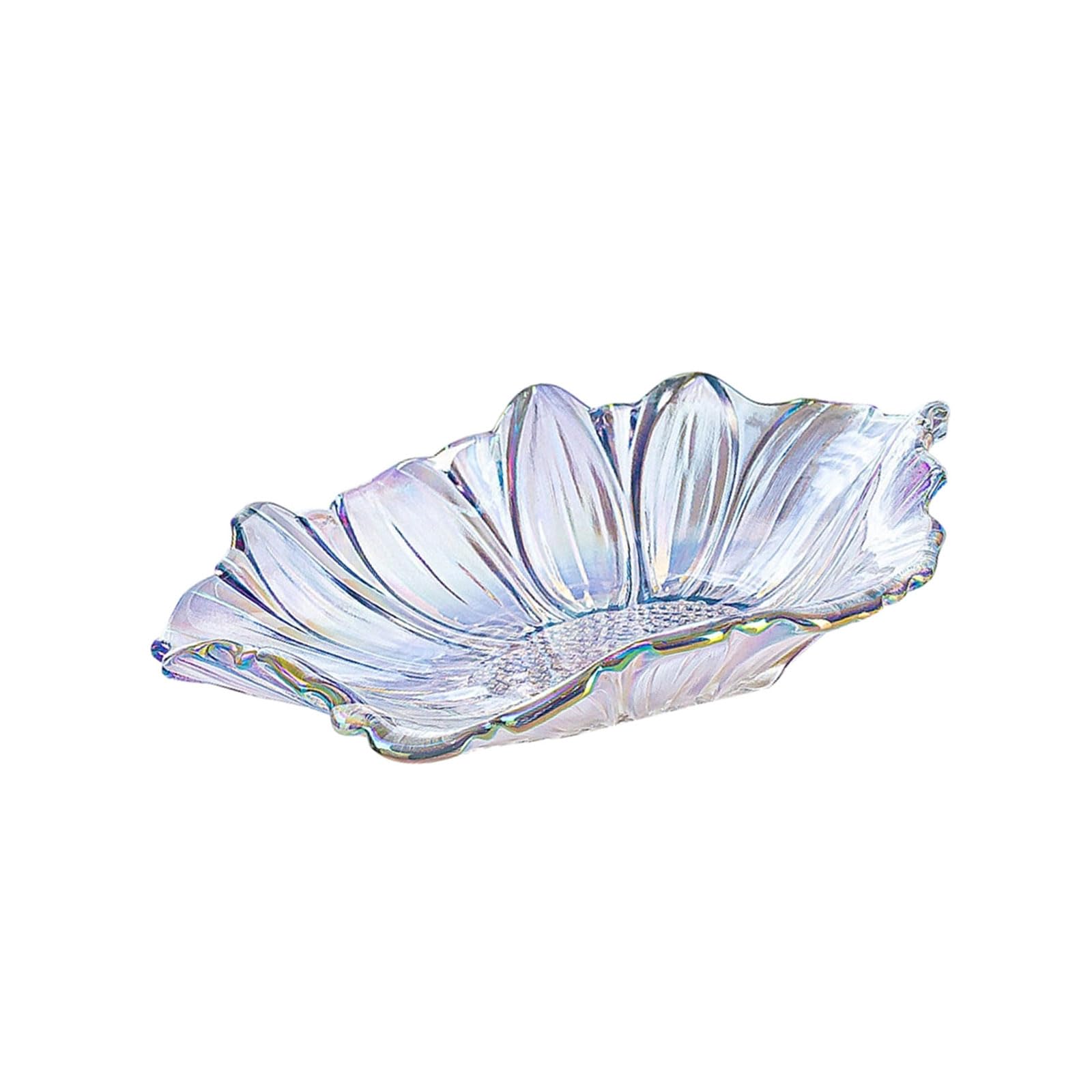 Sunflowers Pattern Glass Serving Tray for Snacks Fruits Desserts Parties Home Tray
