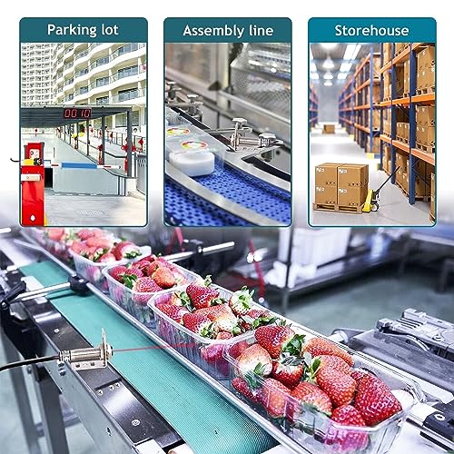 Contador con Sensor láser, Contador de Pantalla de 6 dígitos, Pantalla Digital LED para Cintas transportadoras, líneas de producción, conteo de hasta 999999 (3inch)