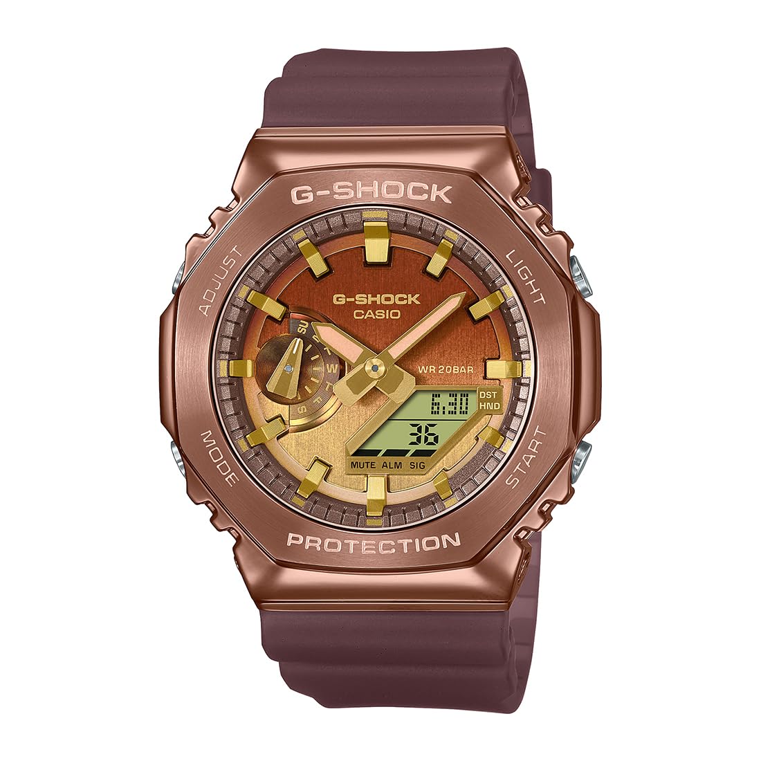 Casio G-Shock GM-2100CL-5ADR Multi-Coloured IP Analog-Digital Dial Brown Resin Strap Mens Watch Shock and 200M Water Resistant G1436 (B0CH52FVVT) Amazon Price History, Amazon Price Tracker