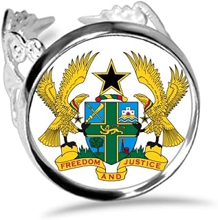 Ghana Africa National Emblem Ring Adjustable Love Wedding Engagement