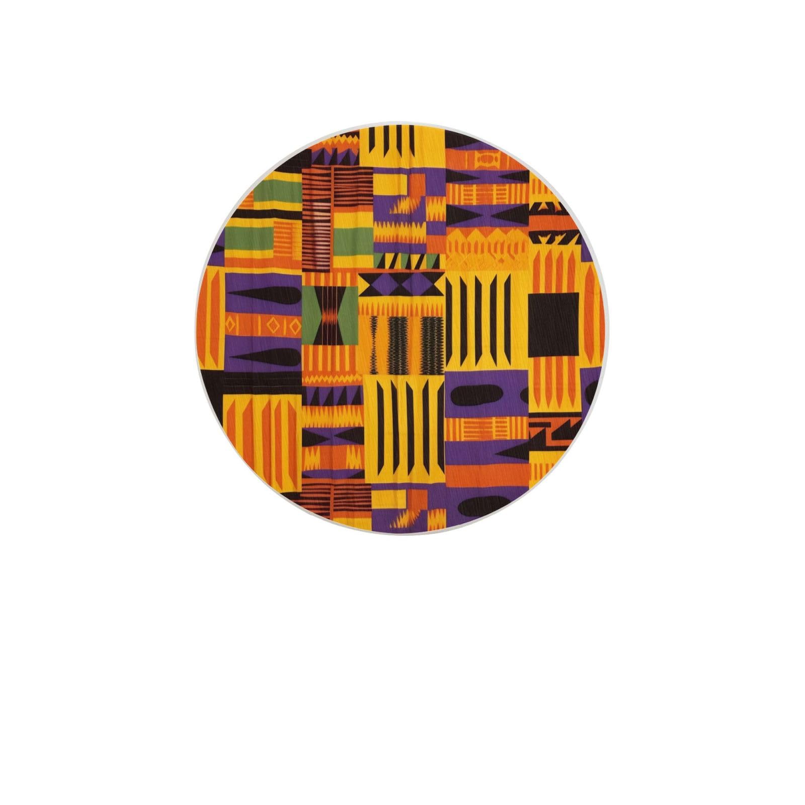 African Weaving Absorbent Drink Coasters Diatomaceous Round Coaster 4 Inch Reusable Cup Coasters Set 4pc