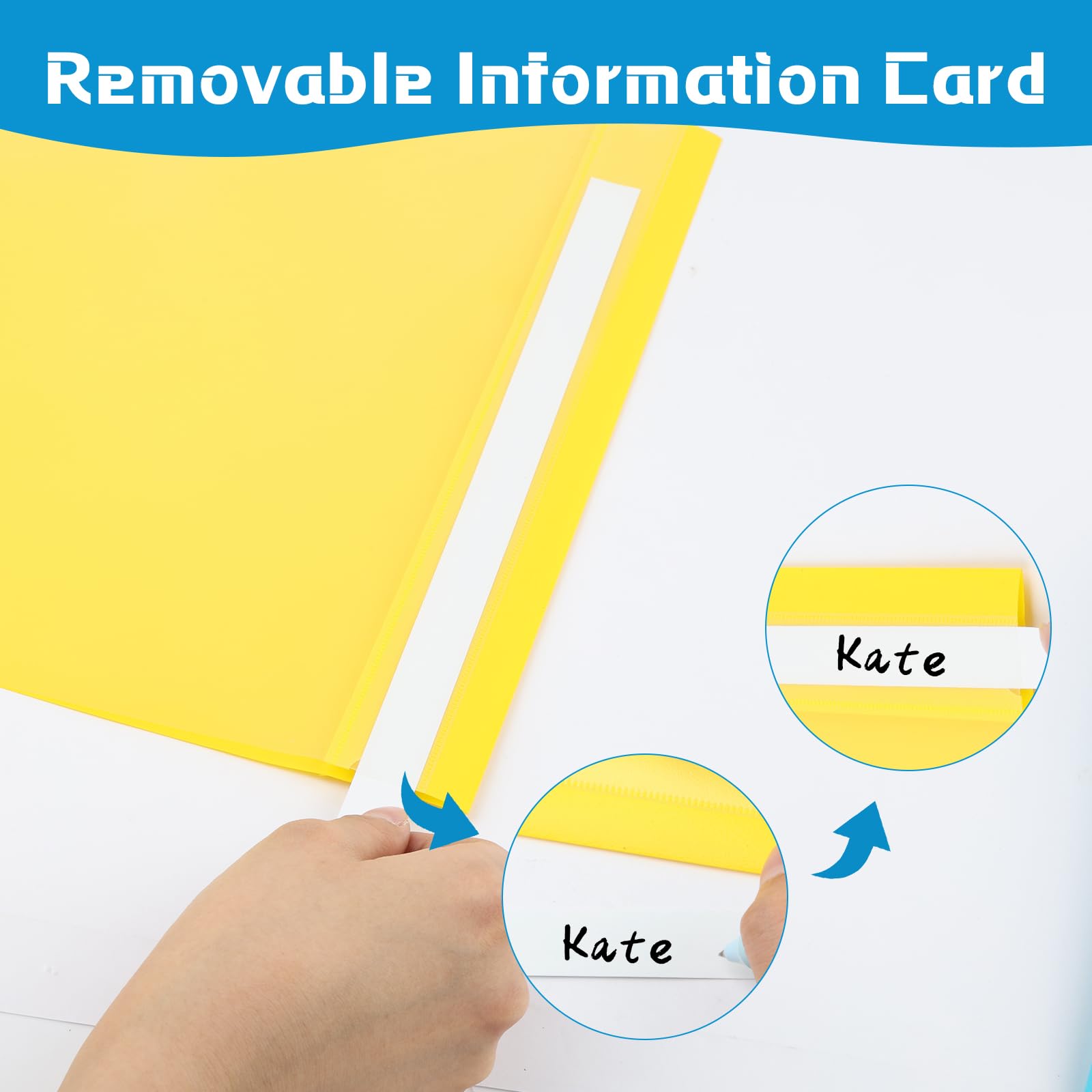 20 PCS A4 Project Folder, Plastic Display Folder, Presentation Folders with Clear Cover, Folders for Paperwork A4 - Image 4