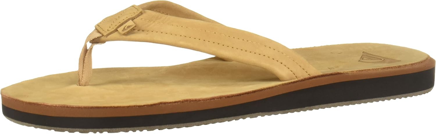 Quiksilver mens Erreka Sandal, Tan - Solid, 10 US