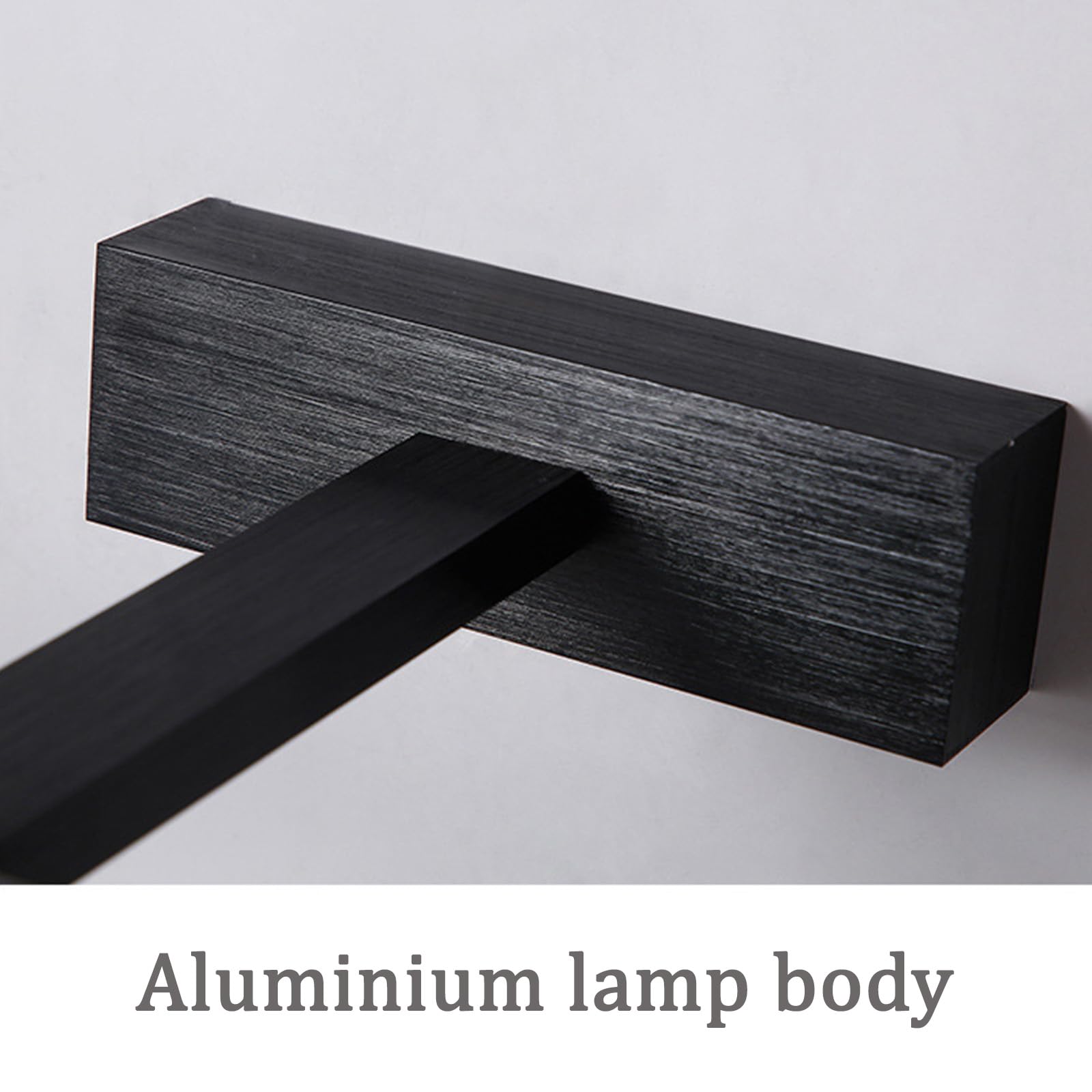 LED Spiegelleuchte Bad Wandleuchten Drehung Einstellbarer Winkel Wandbeleuchtung Bildbeleuchtung Aluminium Wasserdicht Wandleuchte Wohnzimmer Schlafzimmer Schminktisch (Schwarzes Neutrales Licht,40cm)
