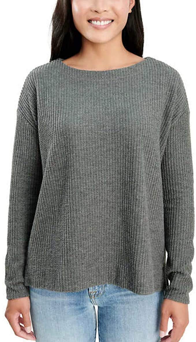Splendid Ladies' Thermal Waffle Top (Charcoal, L)