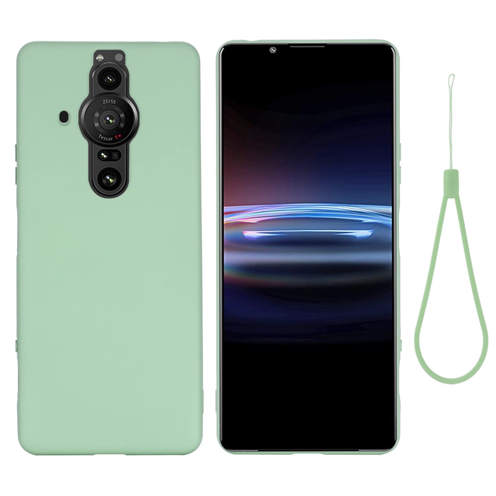 Compatible with Sony Xperia Pro-I Case, Ultra Slim Fit Soft Case Silicone Cover with Full Body Bumper Anti-Scratch Shockproof Case for Sony Xperia Pro-I Light Green
