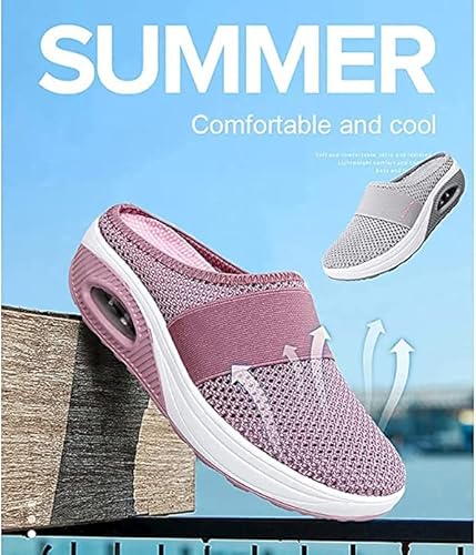Yisinp Scarpe Donna Traspiranti E Casual Con Cuscino D'aria Scarpe Ortopediche Antiscivolo Per Scarpe Da Passeggio - 3