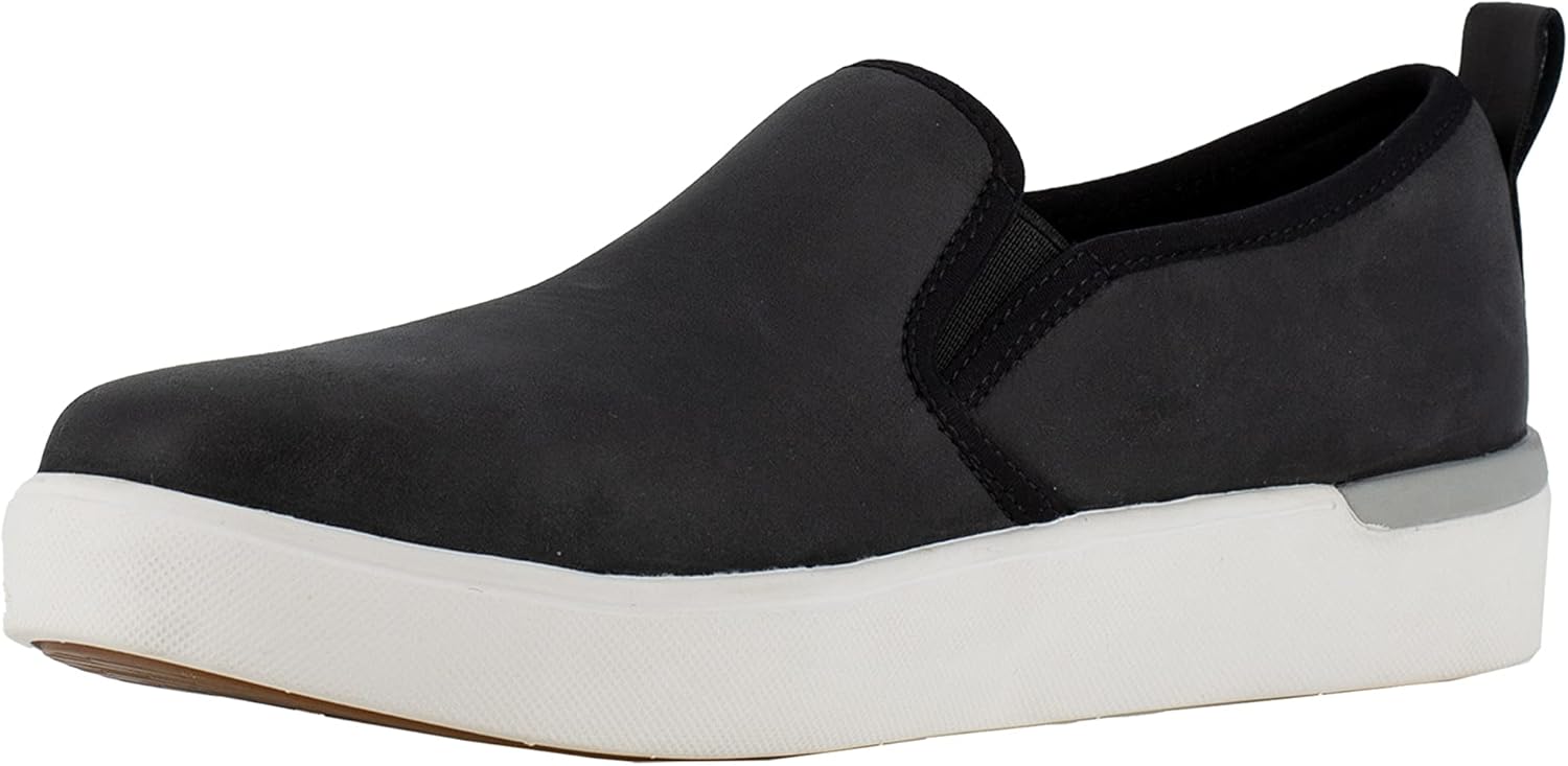 Rockport Women's Rk643 Parissa Work Black Composite Toe Women Work Slip-on Shoe