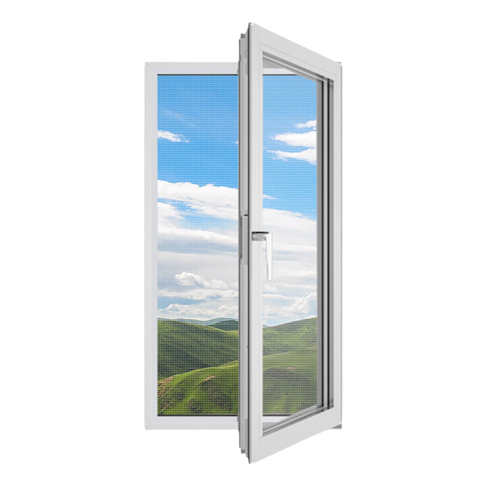Mosquitera autoadhesiva para ventana grande, malla protectora blanca de 160 x 180 cm