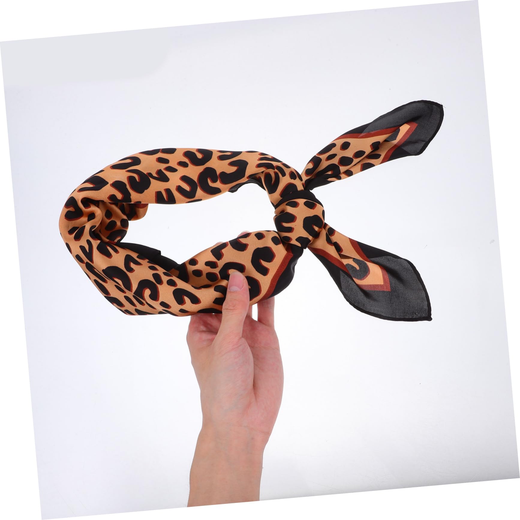 Holibanna 1pieza Bufanda De Leopardo Para Mujer Accesorio De Cabello Ligero y Multifuncional Para Uso Diario y Ocasiones Especiales