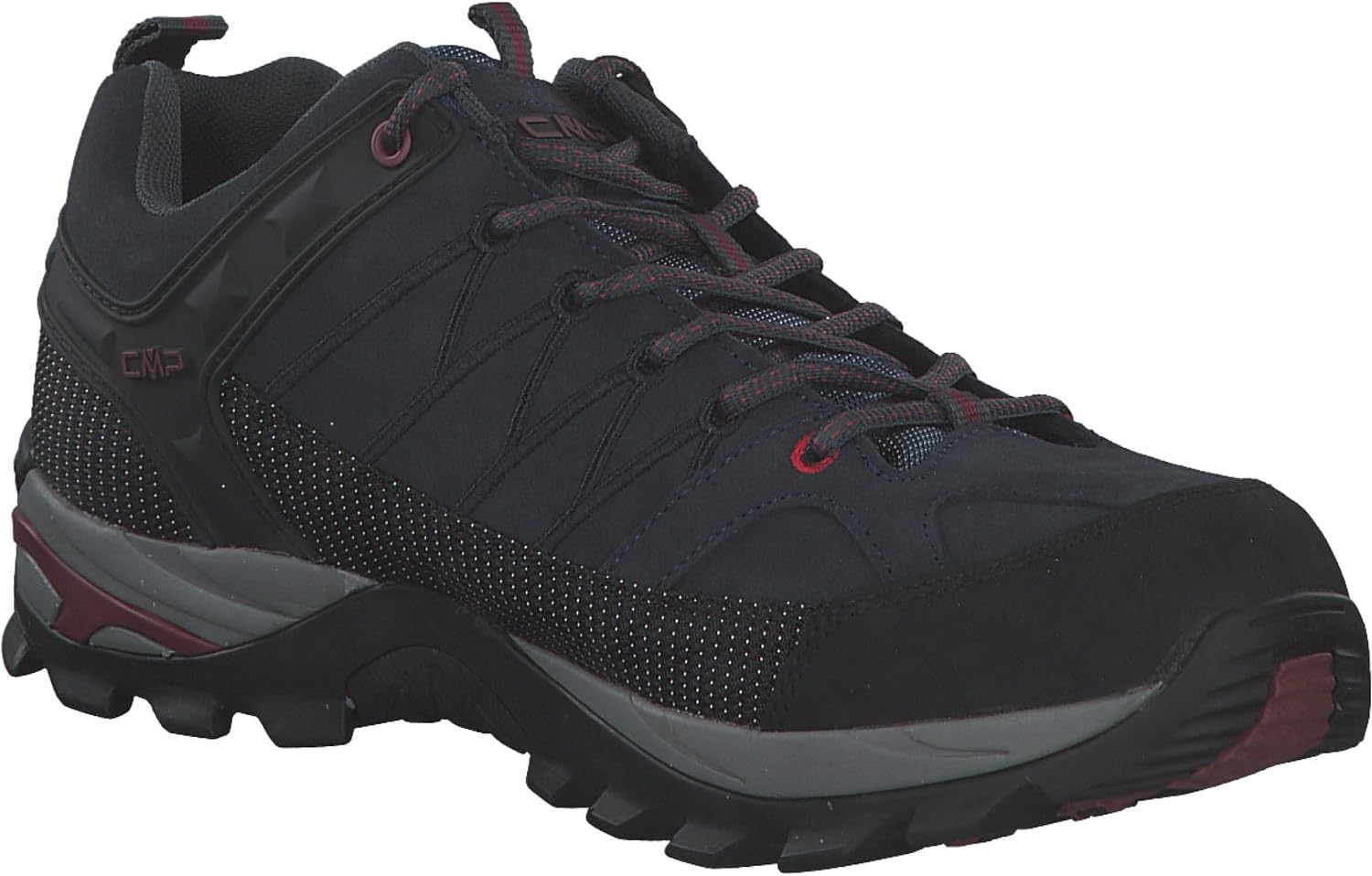 CMP Men's Rigel Low Trekking Shoes Wp Rise Hiking Boots, Grey Asphalt Syrah 62bn, 7 UK