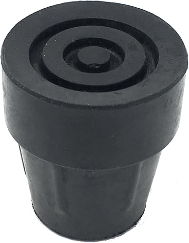 Miniatura 3 de PCP Puntas de bastón de repuesto, 1 pulgada de diámetro (negro, dos puntas), negro, diámetro de 1 pulgada