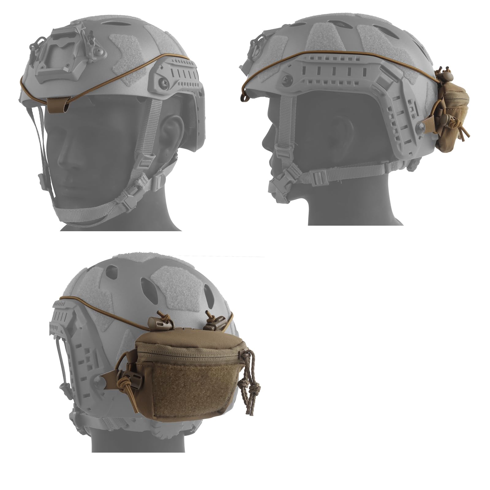 Amazon.co.jp: タクティカルヘルメットバッテリーポーチ NVG、カメラ
