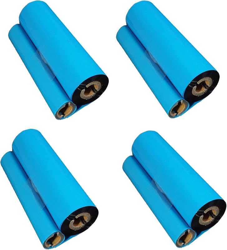4 Rollos de Cinta de Cera Mejorada de Resina Premium de 4,33'' x 244', Cinta de Transferencia Térmica Negra de 110mm x 74m, Cintas para Impresora de Etiquetas Térmicas de Código de Barras de Escritorio, Núcleo de 1/2'', para Zebra GC, GK, GX, ZD y Eltron