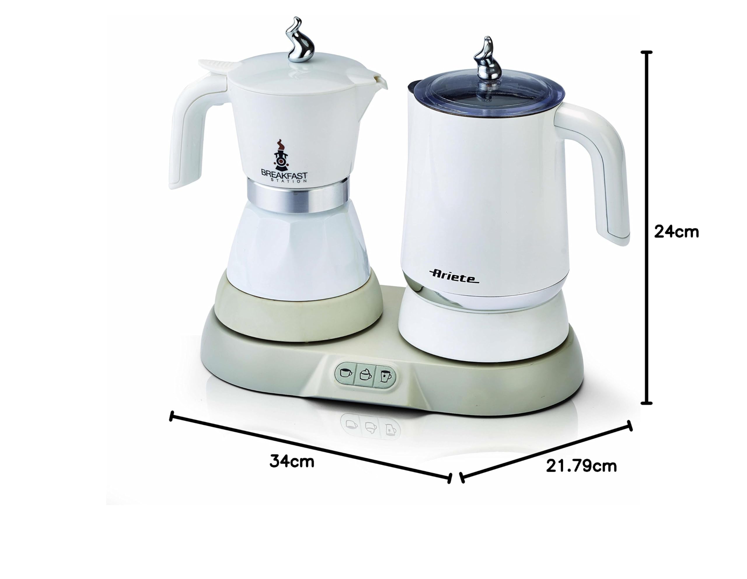 Ariete 1344 Independiente - Cafetera (Independiente, Cafetera moka eléctrica, 0,25 L, 500 W, Blanco)