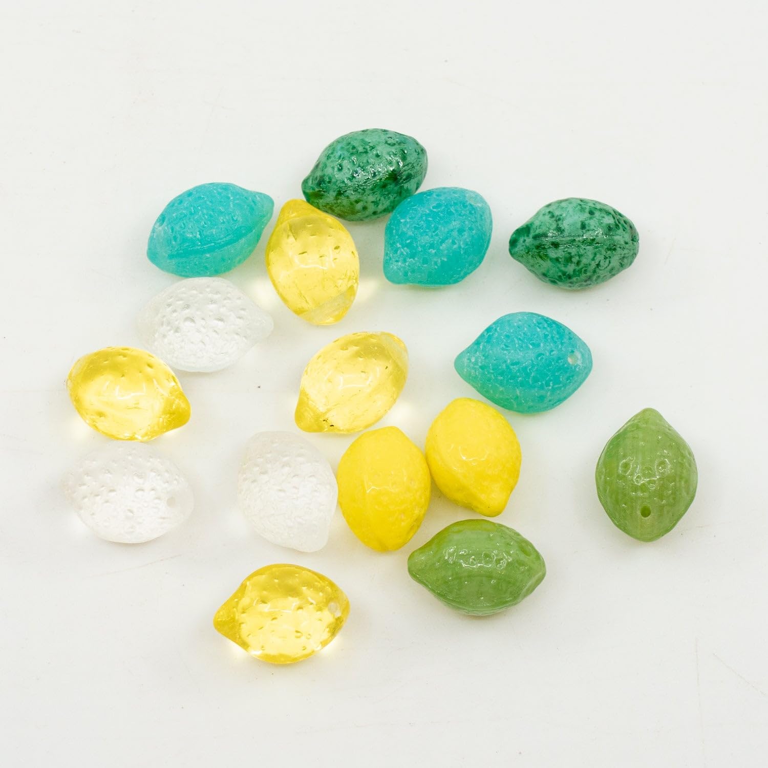 Outlet 10 Grams Lemon Beads, 10 x 14 mm, Mixed Colors (Mix), Glass, Czech Republic