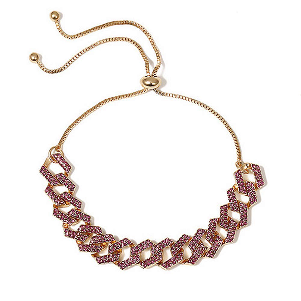 UMSTAR Sparkling Rhinestone Crystals Charm Anklets for Women,Adjustable Chain Foot Jewelry Beach Ankle Bracelets