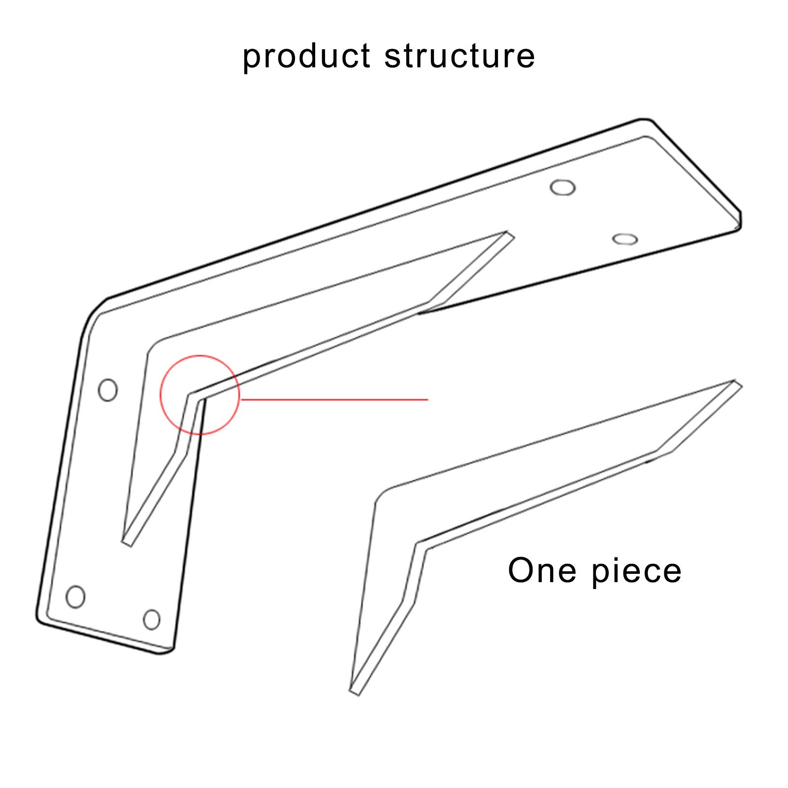 Supporti per scaffali da 55 cm 2 confezioni pesanti con staffe da parete per appendere con viti, mensola in metallo con supporto angolare decorativo supporto per angoli di giunzione staffe ,25 cm