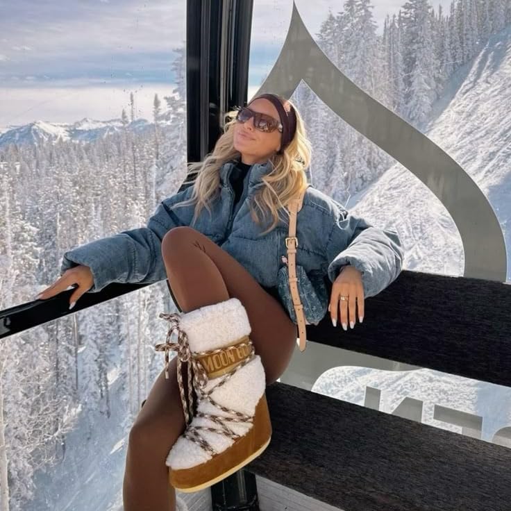 Image of DHSO Thick Winter Fleece Lined Leggings Women - Thermal Warm High Waisted Tummy Control Soft Pants for Snow Cold