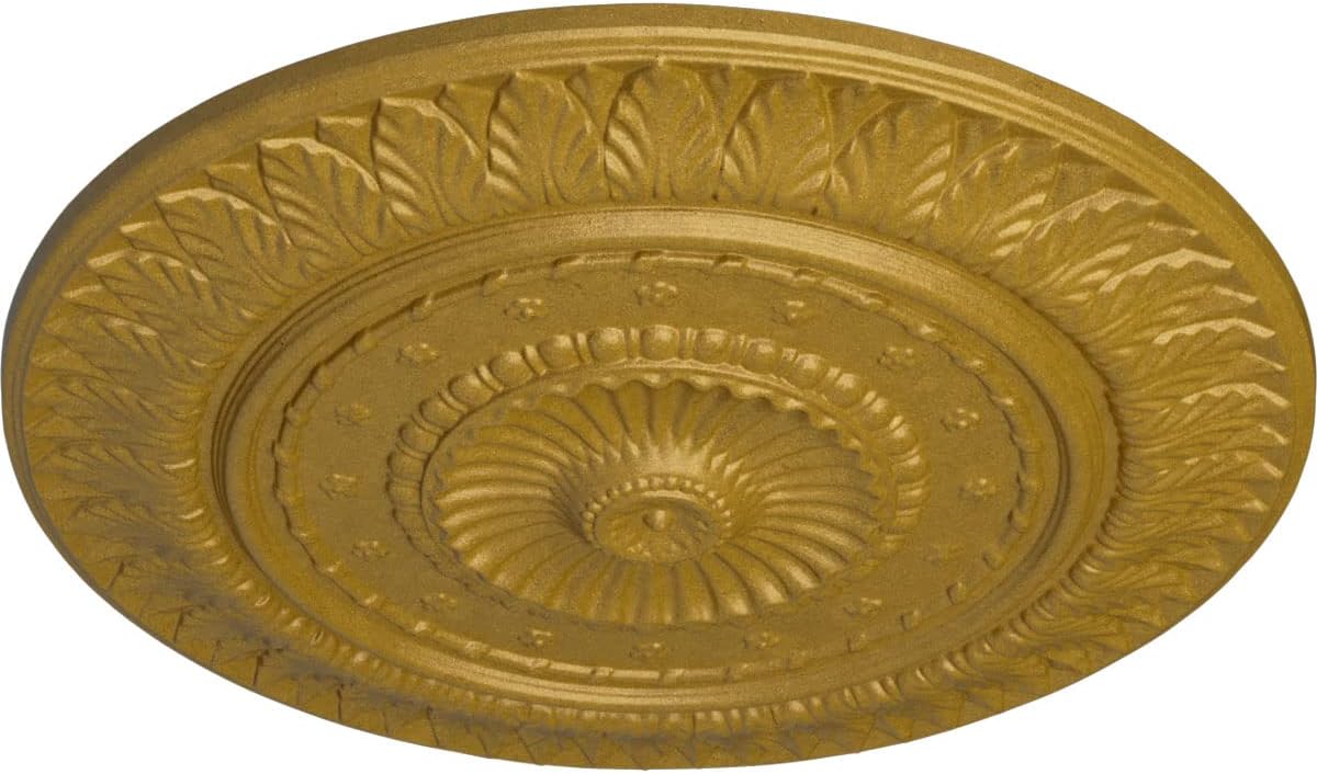 Ekena Millwork CM26CSPGS - 26 5/8"OD x 2 1/4"P Christopher Ceiling Medallion - Ceiling Medallion, Pharaoh's Gold