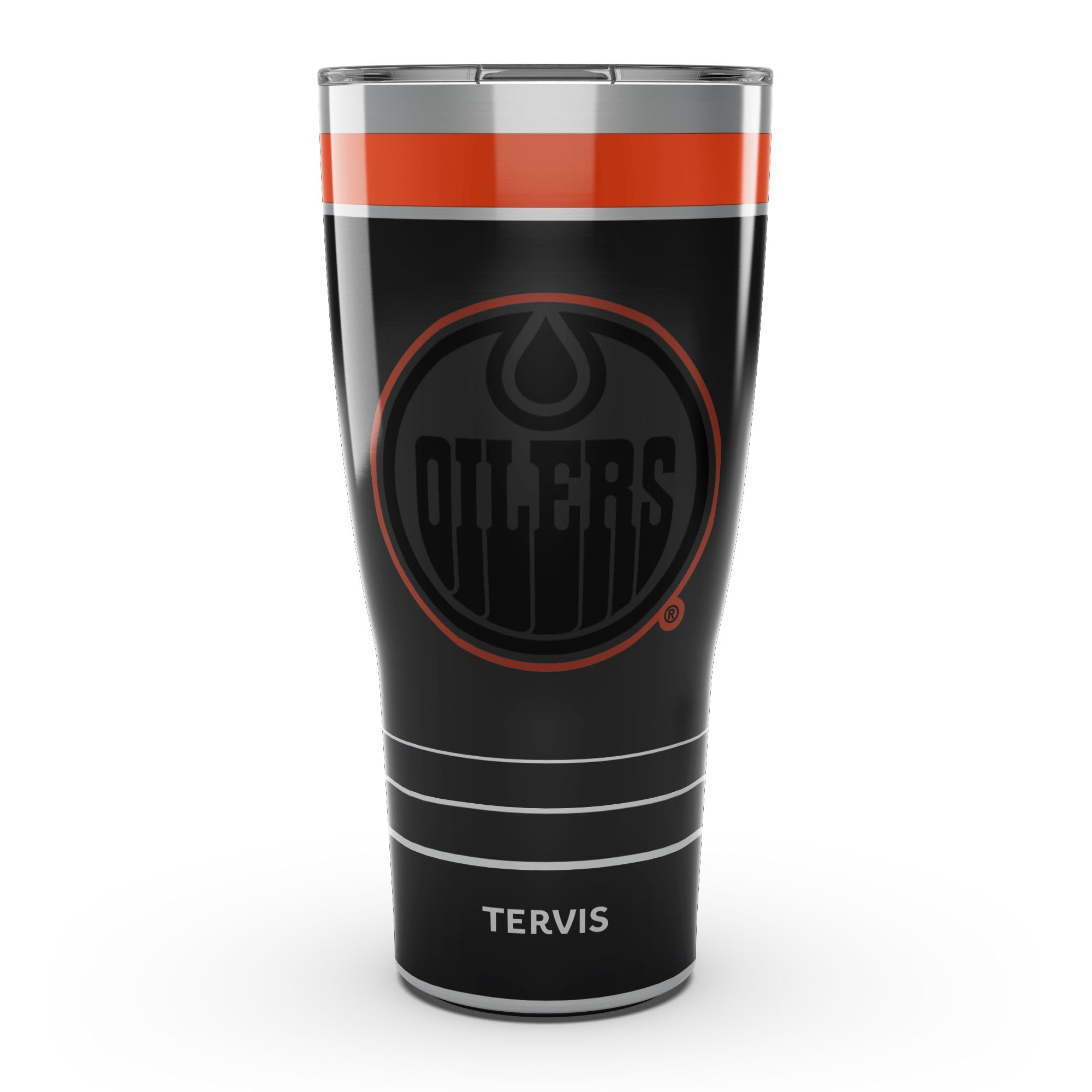 Tervis Traveler NHL Edmonton Oilers - Night Game Triple Walled Insulated Tumbler Travel Cup Keeps Drinks Cold & Hot, 30oz, Stainless Steel