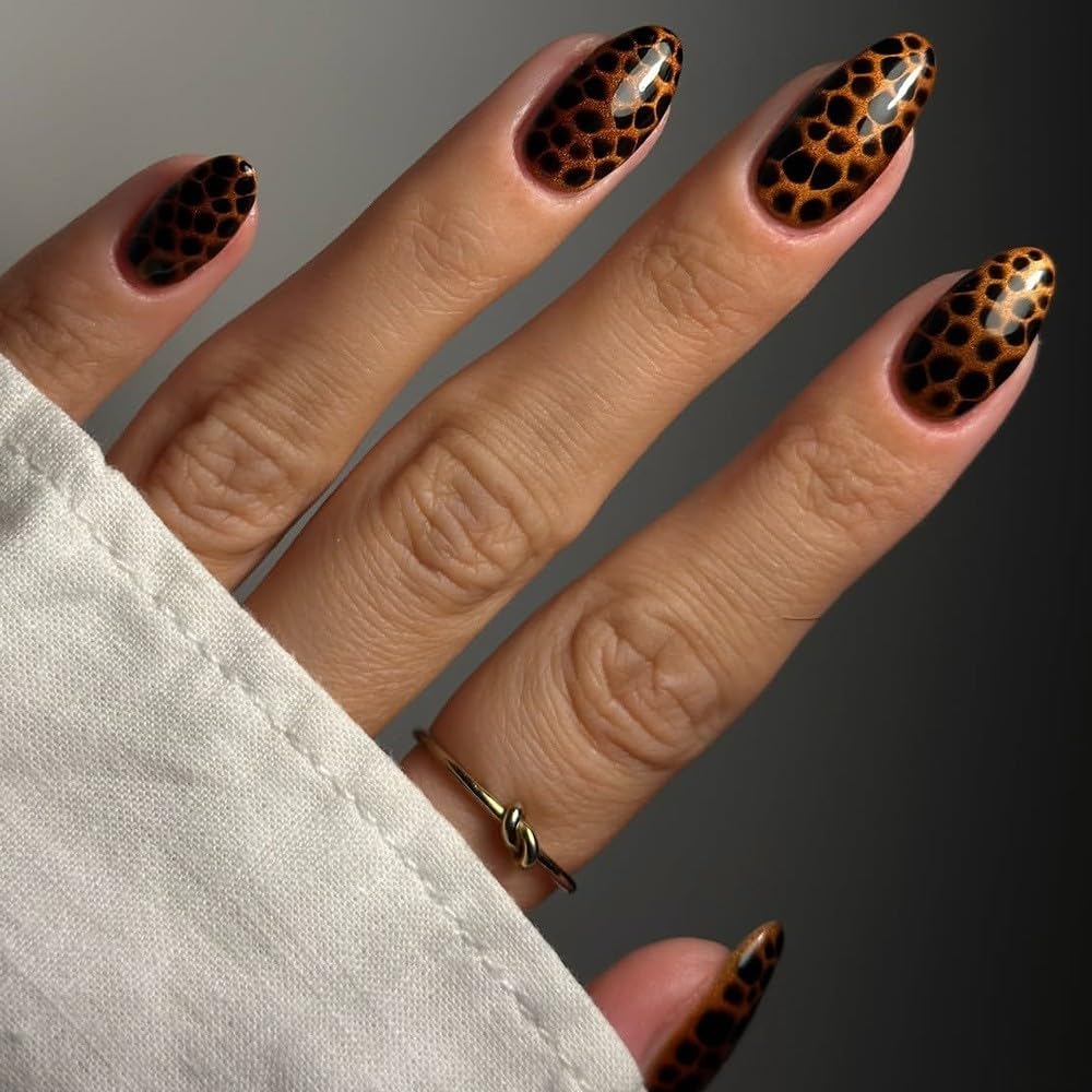 Uñas Postizas Almendra Largas Ojo de Gato Uñas Postizas Almendra