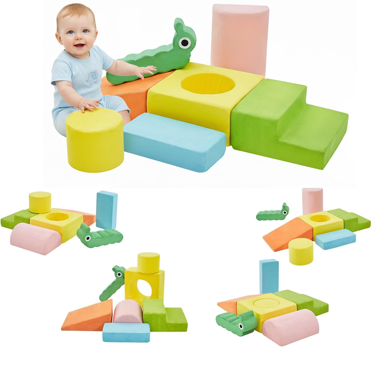 Juguetes de escalada para niños pequeños, bloques de escalada para bebés, juego de bloques de escalada de espuma suave de 7 piezas, juguetes de escalada para bebés, juegos para niños pequeños