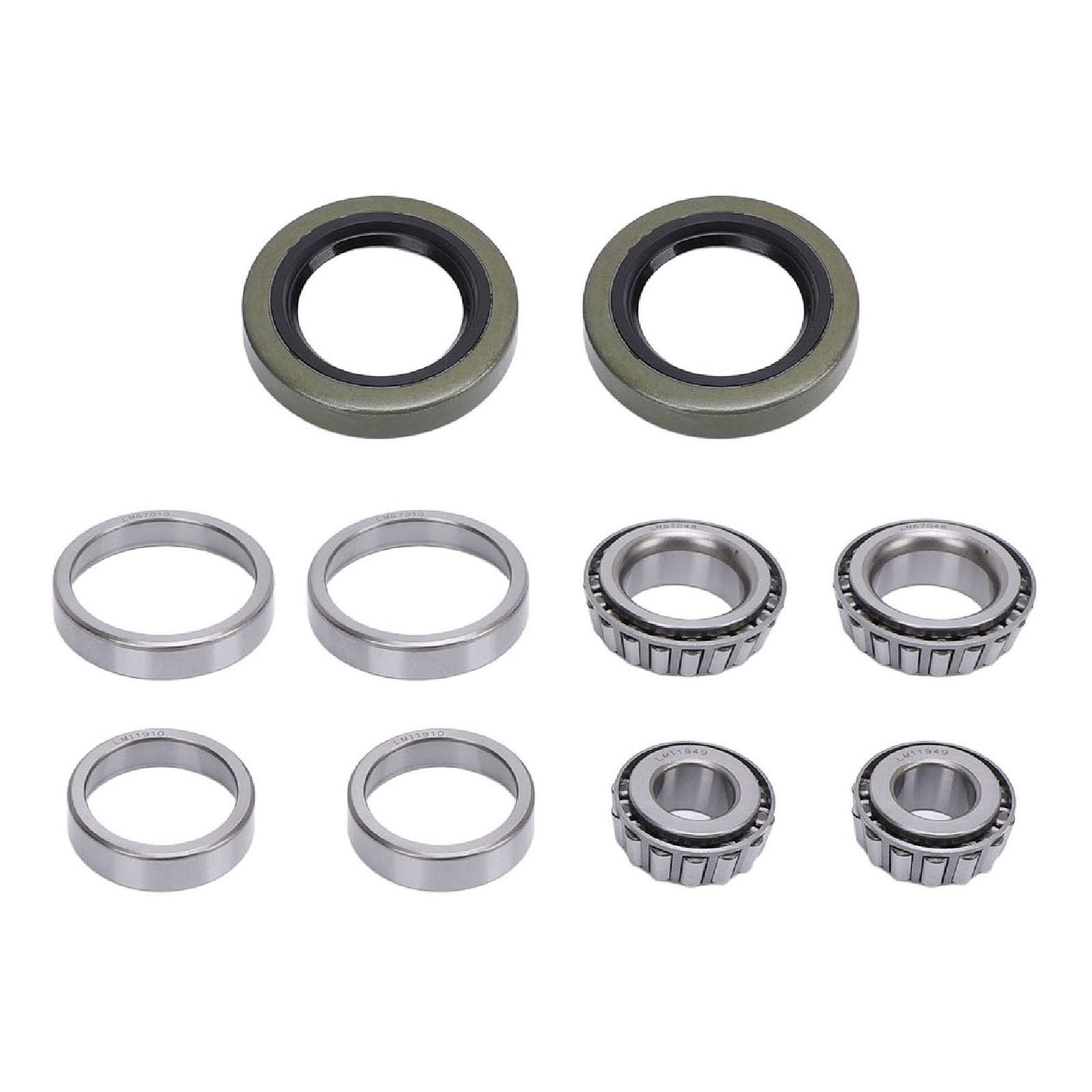 2 Ensembles de Roulements de Moyeu de Roue de Remorque avec Protecteur Professionnel LM11949 LM11910 LM67048 LM67010 Remplacement pour Essieux de 1 1 4 Pouces 3 4 Pouces Adaptés